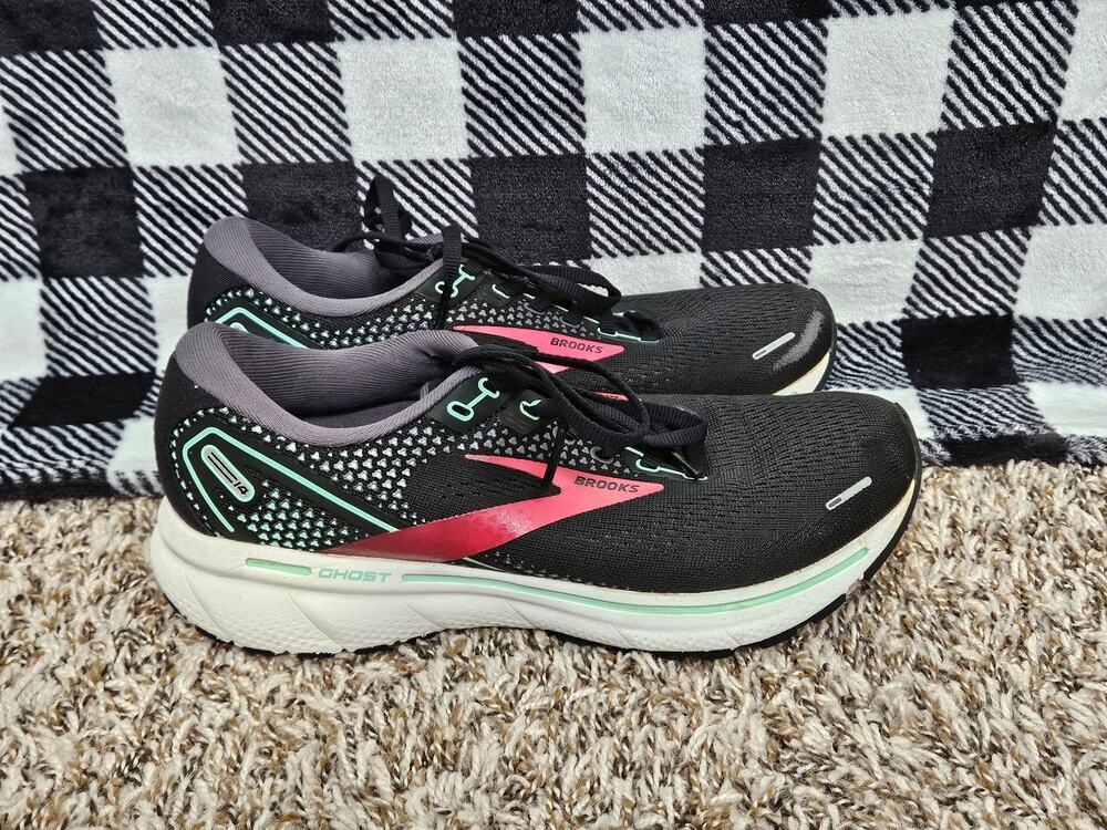 Brooks Ghost 14 Running Shoes Women's 8.5 B Black Pink (no insoles)